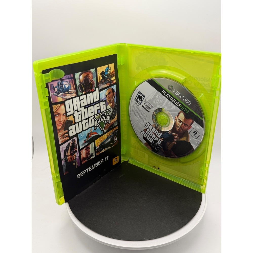 Grand Theft Auto IV Xbox 360 Platinum Hits GTA 4 Rockstar Games Niko Bellic NTSC